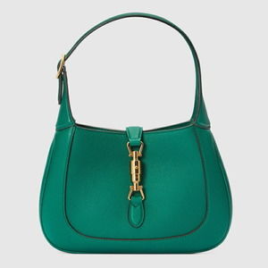 GUCCI Jackie 1961 Natural Grain Small Bag Emerald Green
